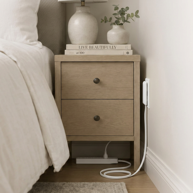 Harbor Outlet Extender flush against wall